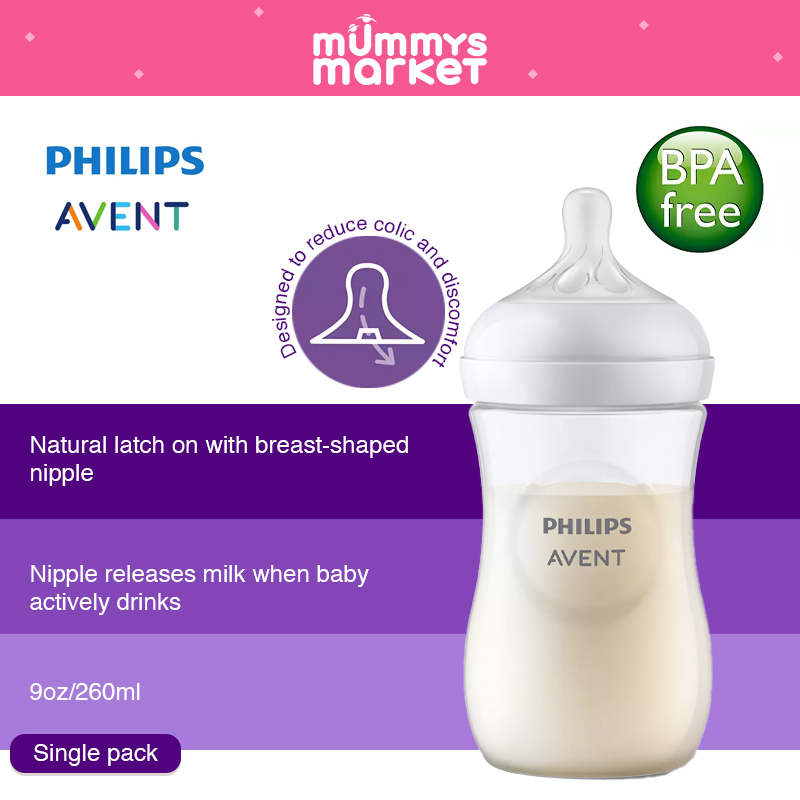 Philips Avent Natural Response 260ml Bottle (Single Pack)(Pink / Blue)(SCY903/01/11/21)